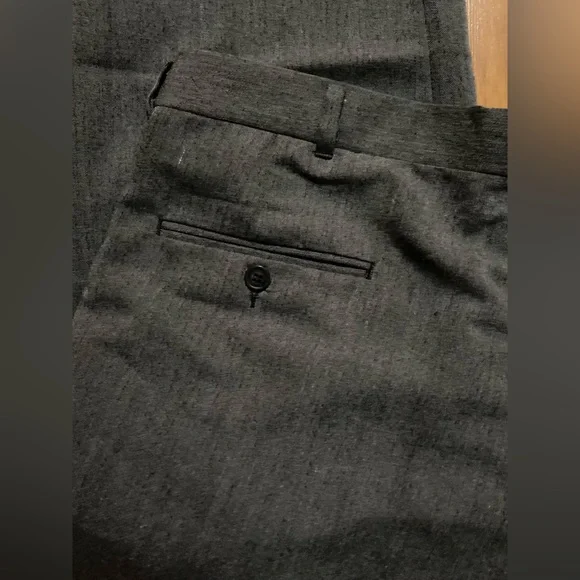 UNTIED Men’s Pleated Dress Pants With Belt Size Waist 34 Length 30 - Picture 6 of 16